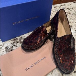 Stuart Weitzman Lottie leopard loafers